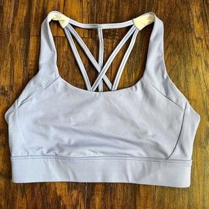 Zyia Active Womens Sports Bra Size Large Lavender  Light N tight Strappy